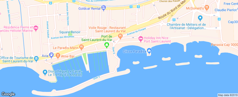 Отель Holiday Inn Resort Nice-Port St. Laurent на карте Франции
