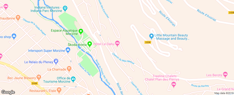 Отель Le Dahu на карте Франции