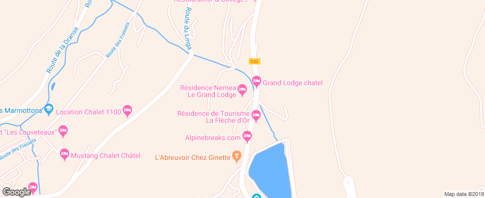 Отель Le Grand Lodge на карте Франции