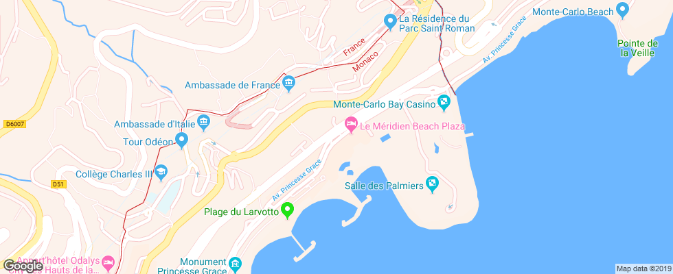 Отель Le Meridien Beach Plaza на карте Франции