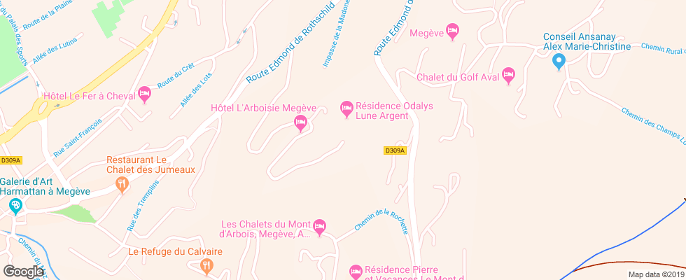 Отель Lune Argent Residence Ov на карте Франции