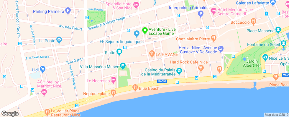 Отель Meyerbeer Beach на карте Франции