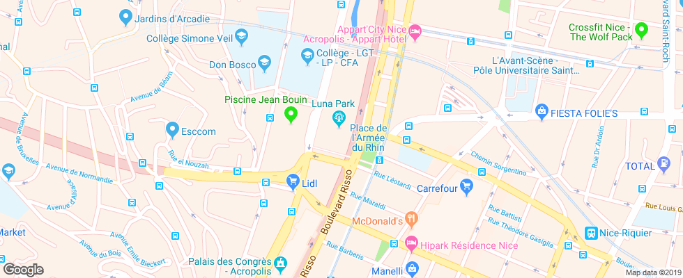 Отель Nh Nice на карте Франции