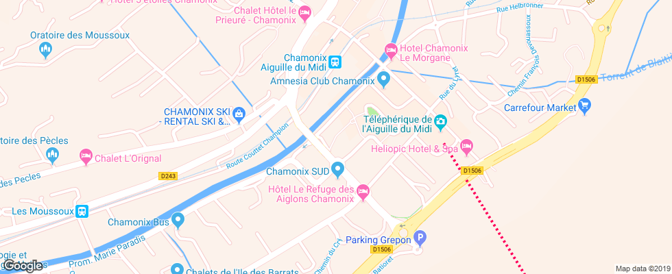Отель P&v Residence Chamois Blanc на карте Франции