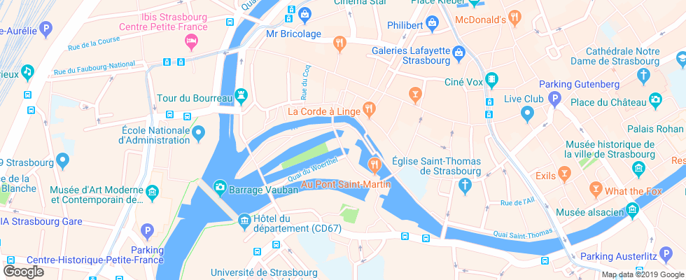 Отель Regent Petite France на карте Франции