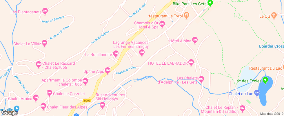 Отель Res. Lagrange Prestige Les Fermes Emiguy на карте Франции