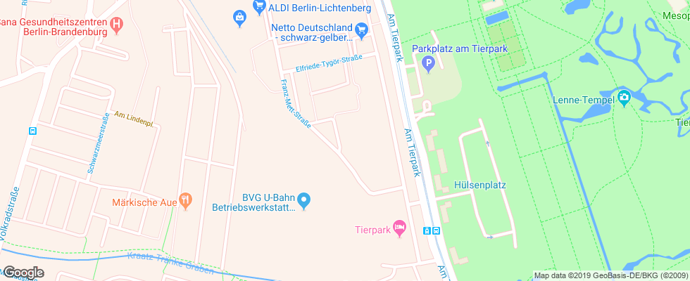 Отель Abacus Tierpark на карте Германии