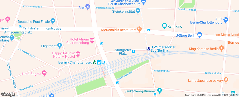 Отель Abendstern на карте Германии