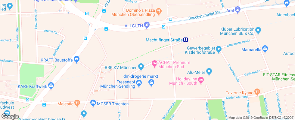 Отель Achat Hotel Munchen Sud на карте Германии