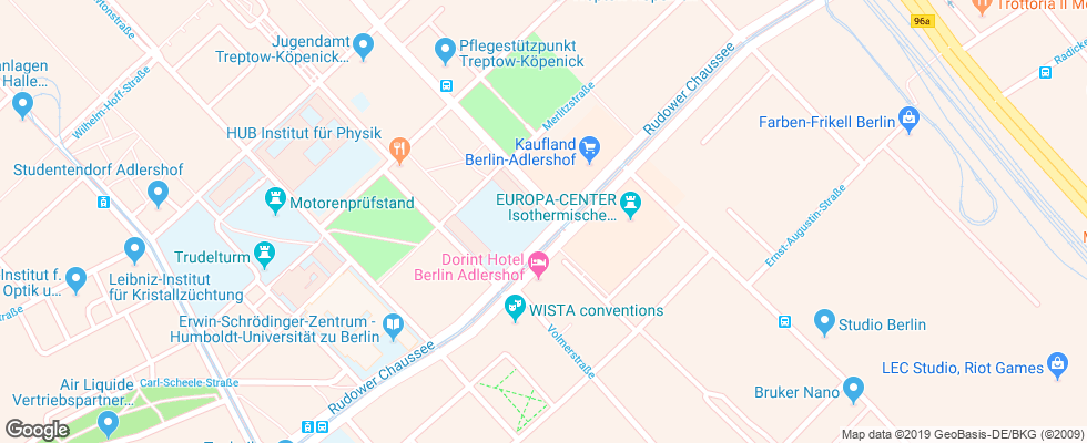 Отель Airporthotel Berlin Adlershof на карте Германии