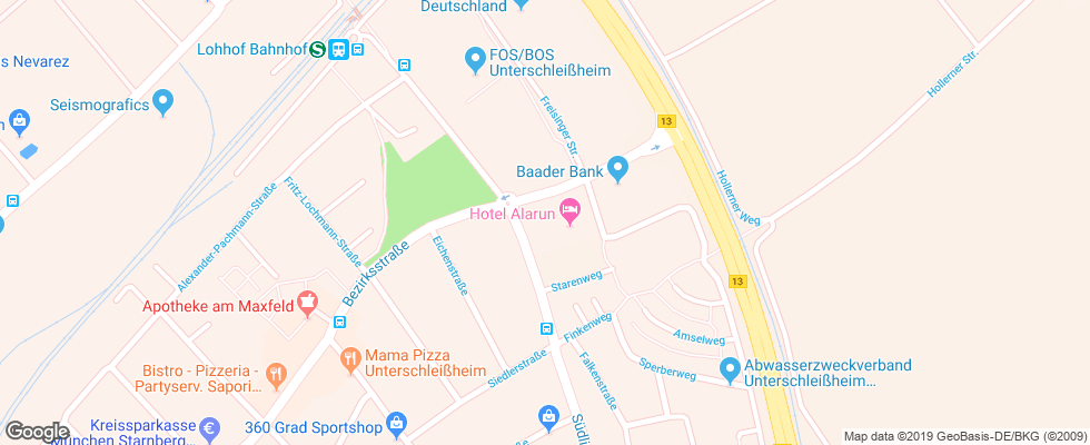 Отель Alarun на карте Германии