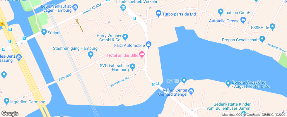 Отель An Der Bille на карте Германии