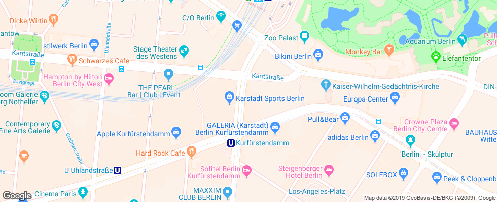 Отель Azimut Hotel Berlin Kurfurstendamm на карте Германии