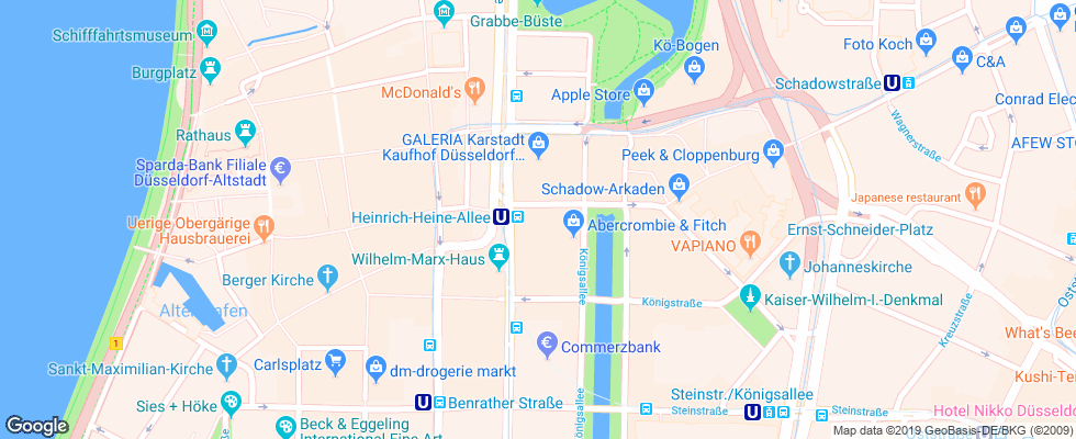 Отель Breidenbacher Hof на карте Германии