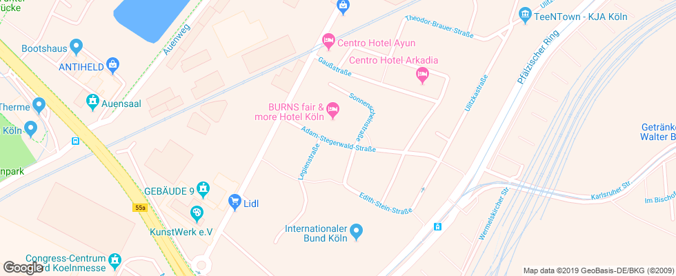Отель Burns Fair & More на карте Германии