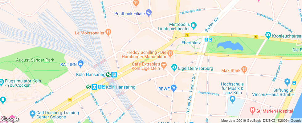 Отель Coellner Hof на карте Германии