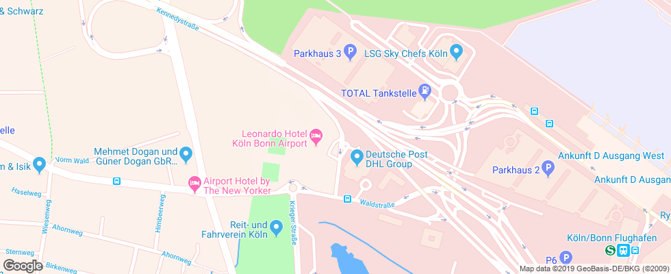 Отель Holiday Inn Cologne Bonn Airport на карте Германии