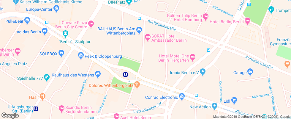 Отель Ibis Berlin Kurfuerstendamm на карте Германии