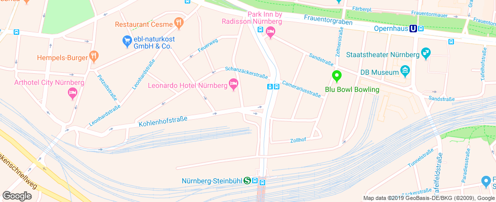 Отель Leonardo на карте Германии