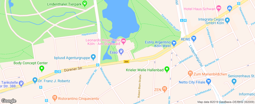 Отель Leonardo Royal Am Stadtwald на карте Германии
