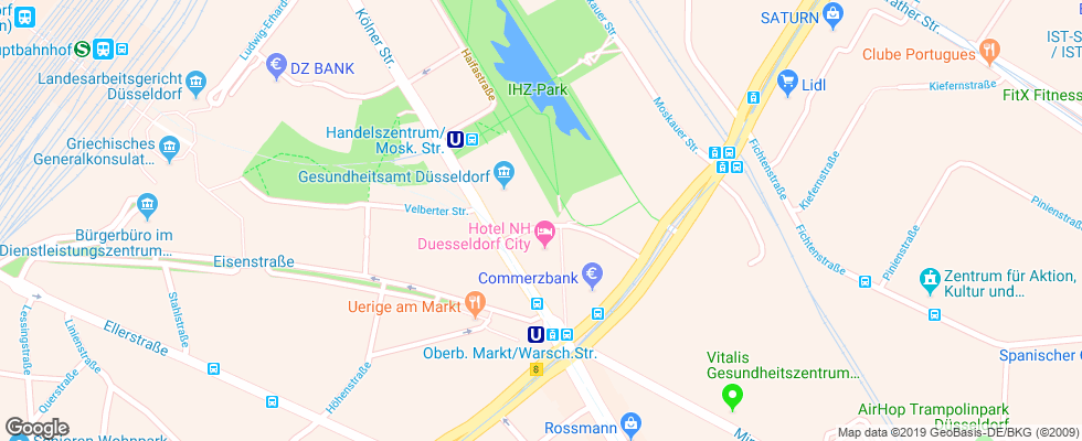 Отель Nh Duesseldorf City на карте Германии