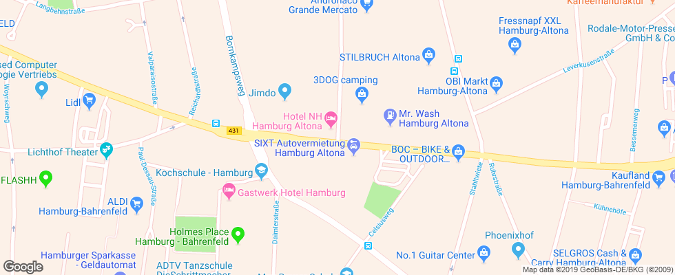 Отель Nh Hamburg Altona на карте Германии