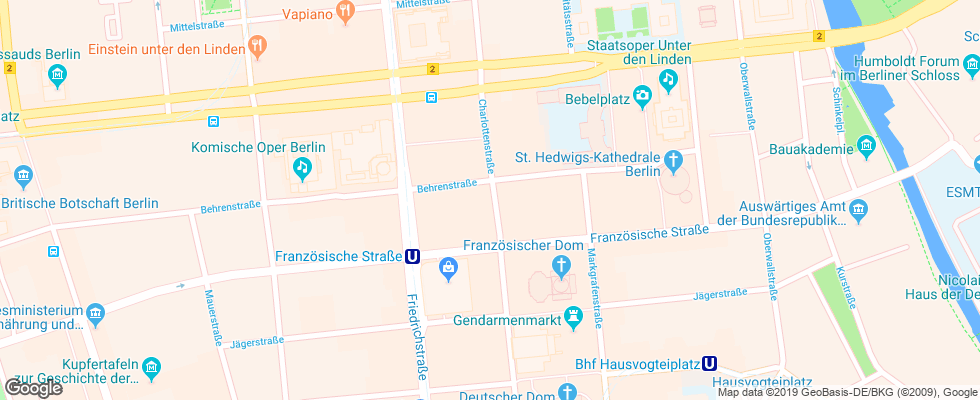 Отель Regent Berlin на карте Германии