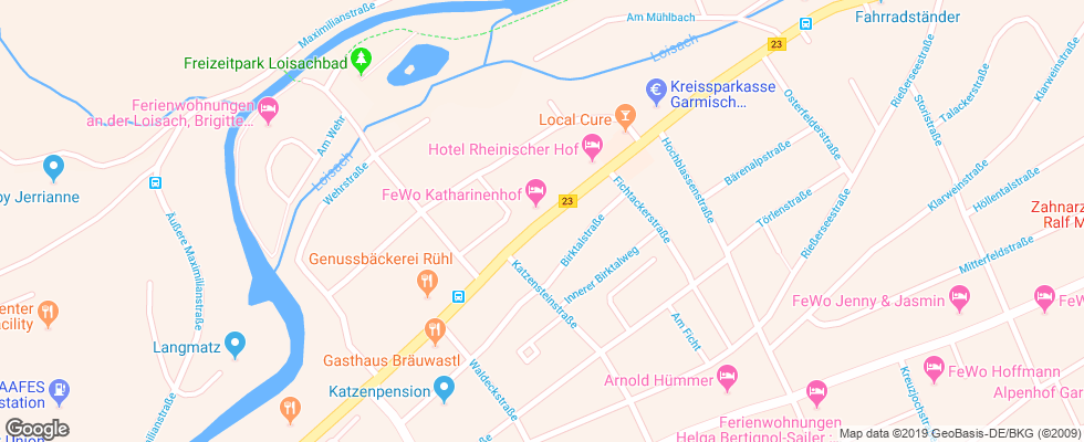 Отель Rheinischer Hof на карте Германии