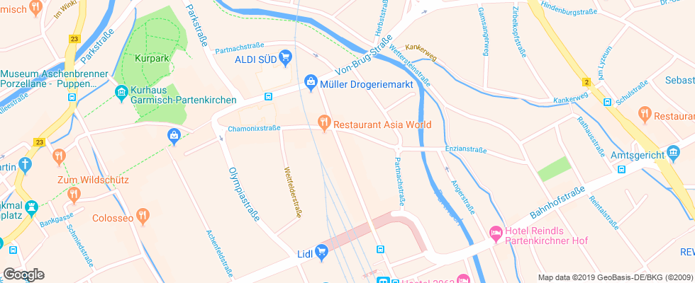Отель Roter Hahn на карте Германии