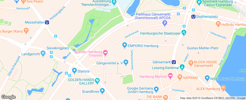 Отель Scandic Emporio на карте Германии