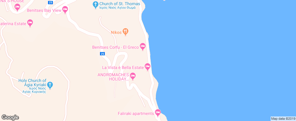 Отель 9 Muses Sea View Studios на карте Греции