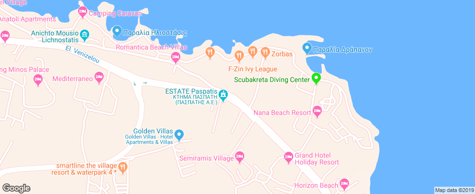 Отель Abaton Island Resort & Spa на карте Греции