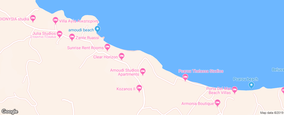 Отель Achillion Studios на карте Греции