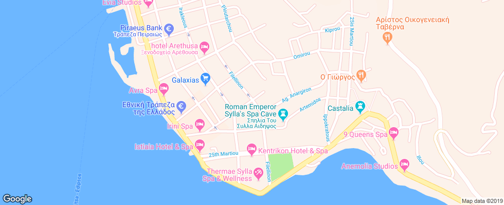 Отель Adonis Hotel на карте Греции