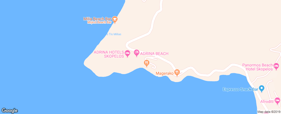 Отель Adrina Resort на карте Греции