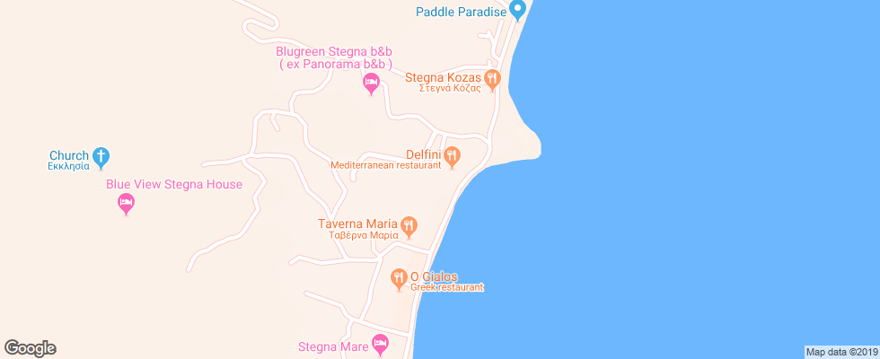 Отель Afroditi Stegna на карте Греции