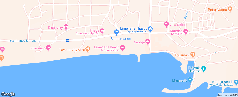 Отель Agali Hotel на карте Греции