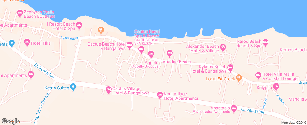 Отель Aggelo Hotel на карте Греции