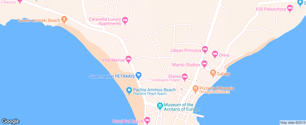 Отель Aghas на карте Греции