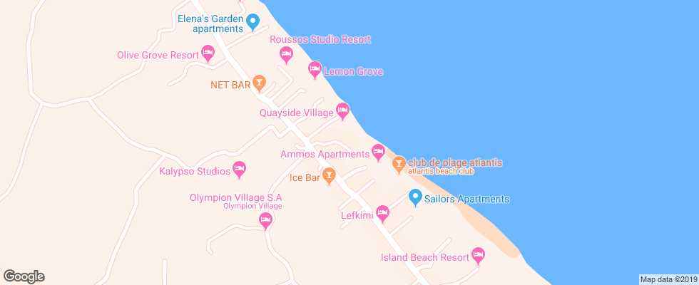 Отель Akti Panela Beach на карте Греции