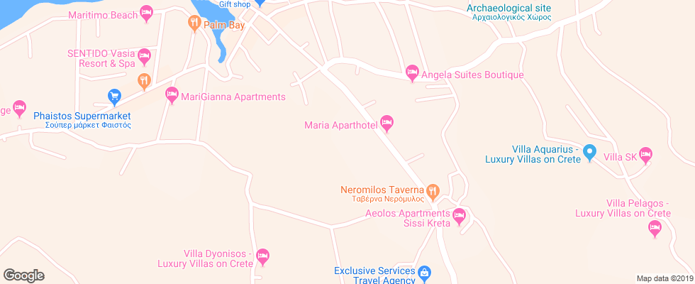 Отель Alexandros Crete на карте Греции