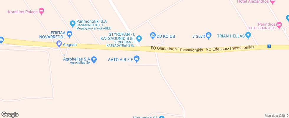 Отель Alexandros Thessaloniki на карте Греции