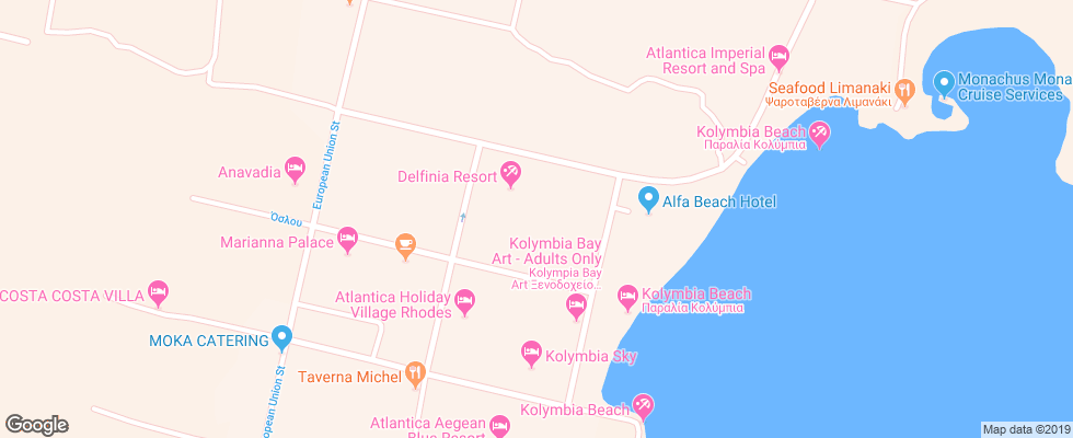 Отель Alfa Beach на карте Греции