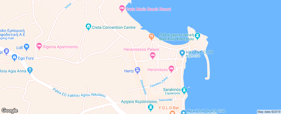 Отель Alia Club Beach Apt на карте Греции