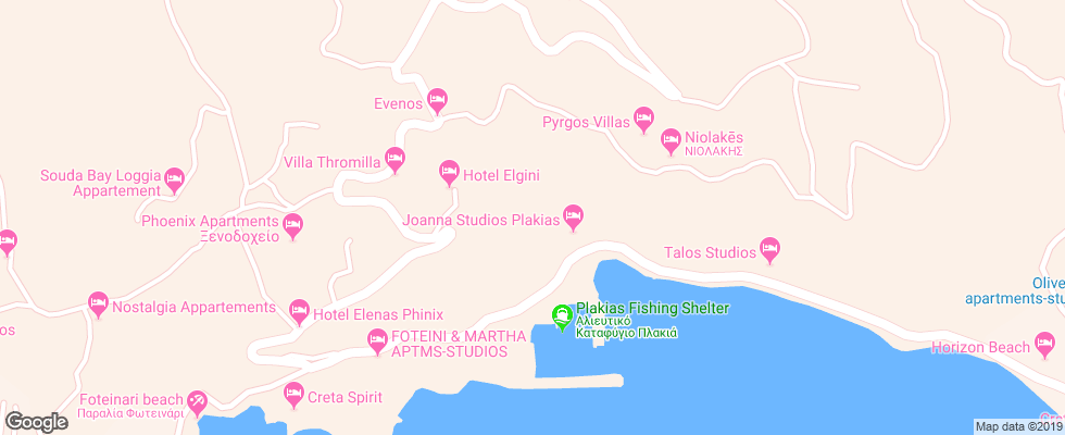 Отель Alianthos Beach Hotel на карте Греции