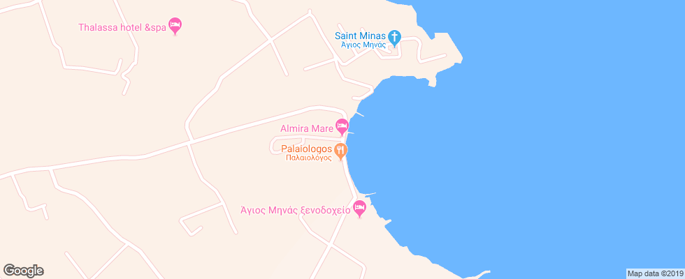Отель Almira Mare на карте Греции