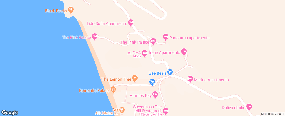 Отель Aloha на карте Греции