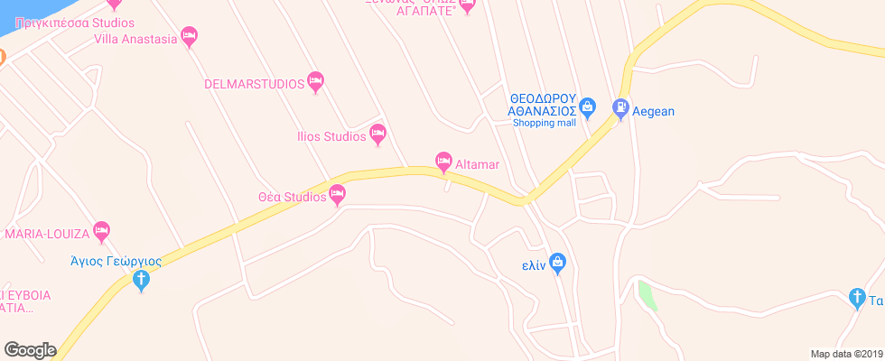Отель Altamar на карте Греции