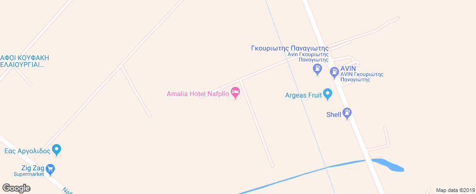 Отель Amalia Hotel Nafplio на карте Греции