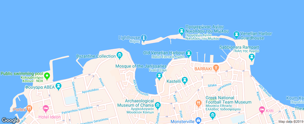 Отель Ambassadors Residence Boutique на карте Греции